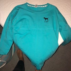Teal crew neck